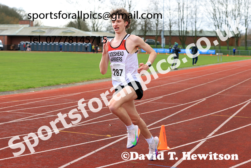 Mens Under-17s Young Athletes 5k, 2026 Northern Mens 12 and Womens 6 Stage Road Relays and Young Athletes 5k, Sheepmount Stadium, Carlisle. Photo: David T. Hewitson/Sports for All Pics